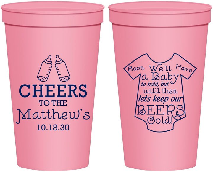 Personalized Baby Shower 22 oz Stadium Cups - Bottle | 90094