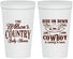 Personalized Baby Shower 22 oz Stadium Cups - Cowboy Coming To Town | 90105