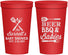 Personalized Baby Shower 22 oz Stadium Cups - Beers Bbq Babies | 90113