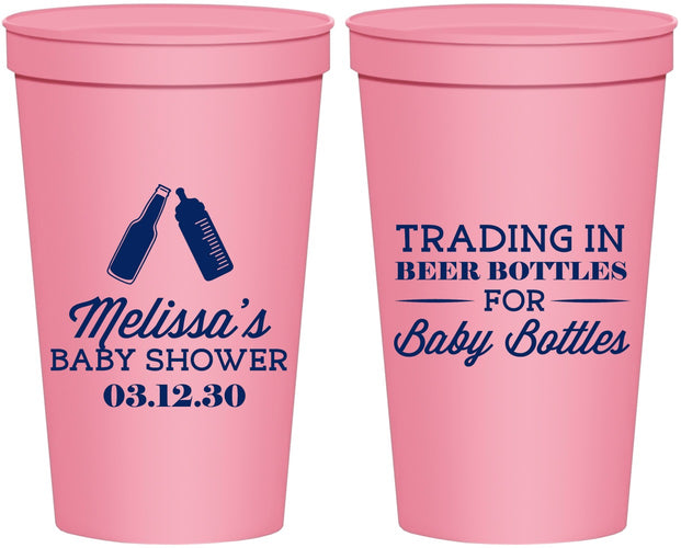 Personalized Baby Shower 22 oz Stadium Cups - Bottles | 90115
