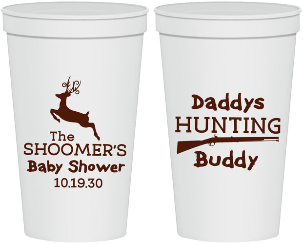 Personalized Baby Shower 22 oz Stadium Cups - Hunting Deer | 90118