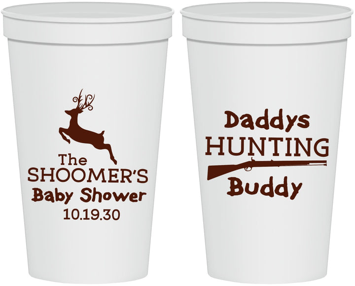 Personalized Baby Shower 22 oz Stadium Cups - Hunting Deer | 90118
