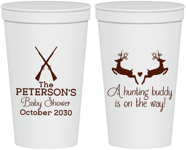 Personalized Baby Shower 22 oz Stadium Cups - Hunting Buddy | 90125
