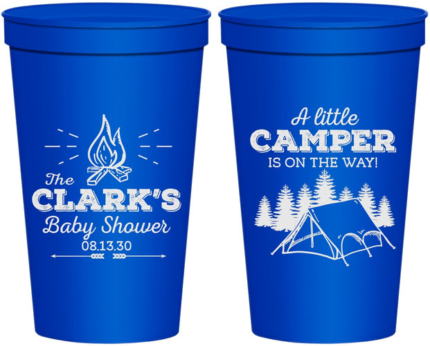 Personalized Baby Shower 22 oz Stadium Cups - Little Camper | 90129