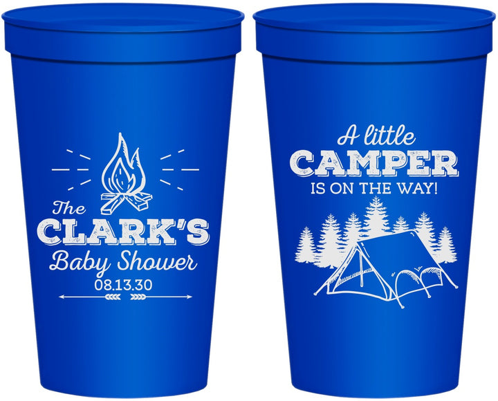 Personalized Baby Shower 22 oz Stadium Cups - Little Camper | 90129