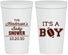 Personalized Baby Shower 22 oz Stadium Cups - Football | 90142