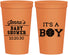 Personalized Baby Shower 22 oz Stadium Cups - Basketball Its A Boy | 90144