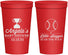 Personalized Baby Shower 22 oz Stadium Cups - Baseball Little Slugger | 90145