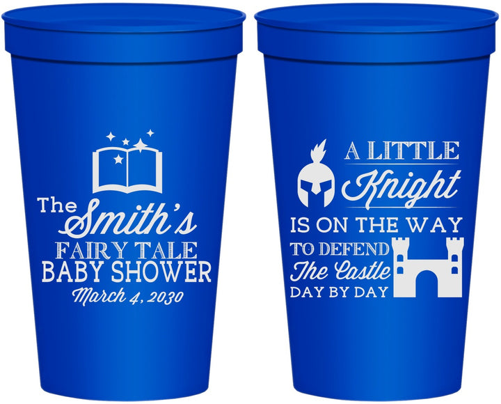 Personalized Baby Shower 22 oz Stadium Cups - Little Knight | 90175