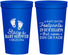 Personalized Baby Shower 22 oz Stadium Cups - Footprints | 90176