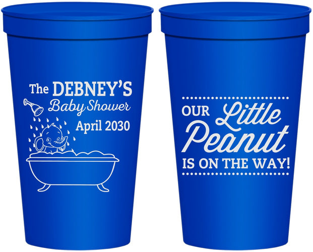 Personalized Baby Shower 22 oz Stadium Cups - Little Peanut | 90180