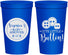 Personalized Baby Shower 22 oz Stadium Cups - Cute Little Button | 90189