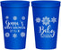 Personalized Baby Shower 22 oz Stadium Cups - Christmas Snowflakes | 90192