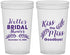 Custom Bridal Shower 22 oz Translucent Cups - Kiss The Miss Goodbye | 100010