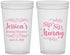 Custom Bridal Shower 22 oz Translucent Cups - Sip Sip Hooray | 100016
