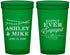Custom Engagement 22 oz Translucent Cups - Happily Ever Engaged | 10006