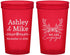 Custom Engagement 22 oz Translucent Cups - We Are Engaged | 10009