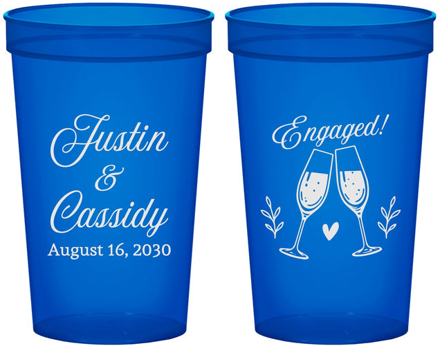 Custom Engagement 22 oz Translucent Cups - Engaged | 10013