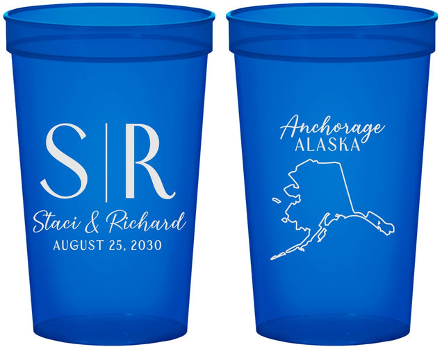 Custom Wedding 22 oz Translucent Cups - Alaska | 101