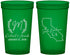 Custom Wedding 22 oz Translucent Cups - California | 104