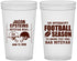 Custom Bar Mitzvah 22 oz Translucent Cups - 13th Birthday Football | 110003