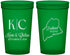 Custom Wedding 22 oz Translucent Cups - Maine | 118