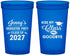 Custom Graduation 22 oz Translucent Cups - Class Of 2027 Kiss Class Goodbye | 130028