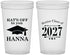 Custom Graduation 22 oz Translucent Cups - Class Of 2027 Hats Off | 130049