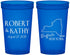 Custom Wedding 22 oz Translucent Cups - New York | 131