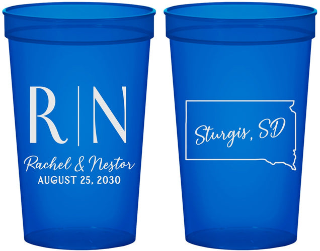 Custom Wedding 22 oz Translucent Cups - South Dakota | 140