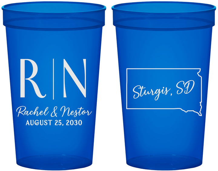 Custom Wedding 22 oz Translucent Cups - South Dakota | 140
