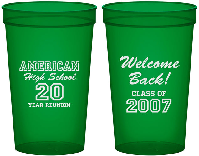 Custom Class Reunion 22 oz Translucent Cups - Class Of 2007 20 Year | 140001
