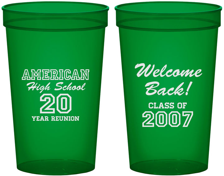Custom Class Reunion 22 oz Translucent Cups - Class Of 2007 20 Year | 140001