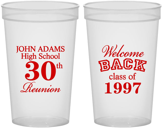 Custom Class Reunion 22 oz Translucent Cups - Class Of 1997 30 Year | 140007