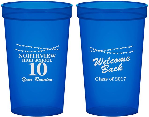Custom Class Reunion 22 oz Translucent Cups - Class Of 2017 10 Year | 140010