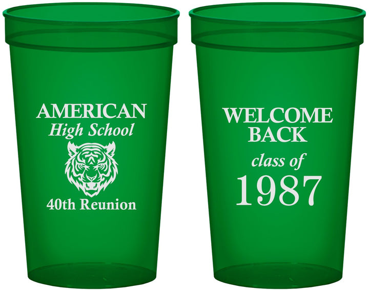 Custom Class Reunion 22 oz Translucent Cups - Class Of 1987 40 Year | 140013