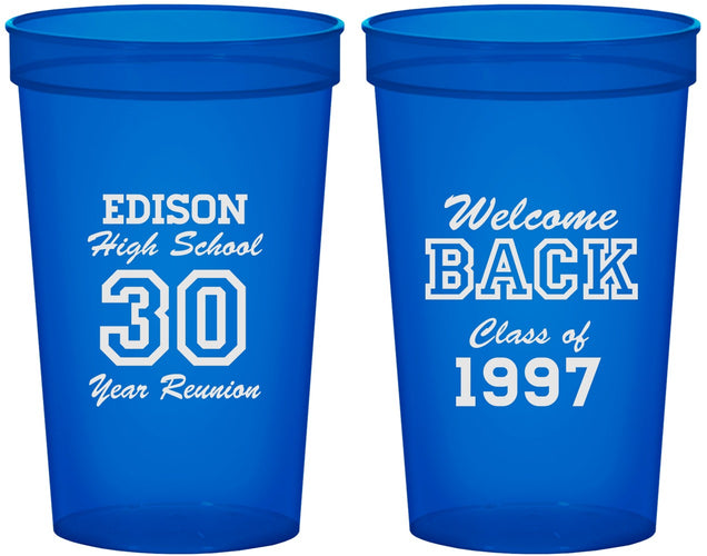 Custom Class Reunion 22 oz Translucent Cups - Class Of 1997 30 Year | 140022