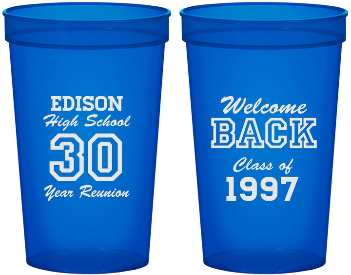 Custom Class Reunion 22 oz Translucent Cups - Class Of 1997 30 Year | 140022