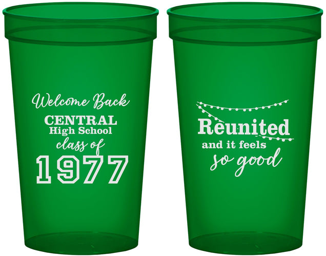 Custom Class Reunion 22 oz Translucent Cups - Class Of 1977 50 Year | 140029