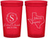 Custom Wedding 22 oz Translucent Cups - Texas | 142