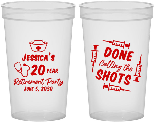 Custom Retirement 22 oz Translucent Cups - Nurse | 150026
