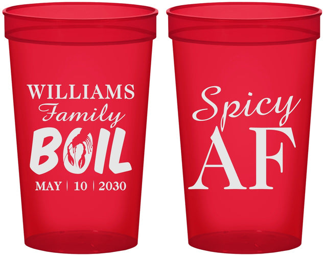 Custom Family Reunion 22 oz Translucent Cups - Crawfish Boil | 160009
