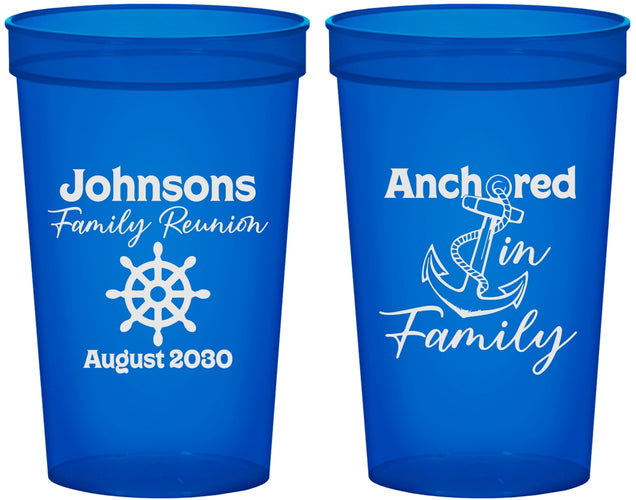 Custom Family Reunion 22 oz Translucent Cups - Cruise Nautical | 160020