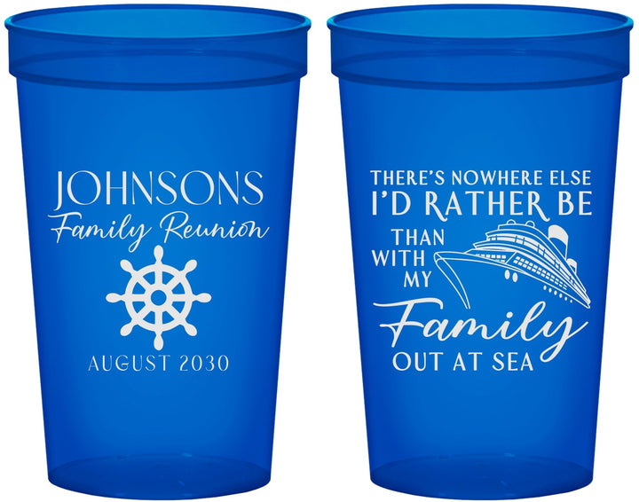 Custom Family Reunion 22 oz Translucent Cups - Cruise Nautical | 160024