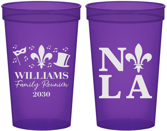 Custom Family Reunion 22 oz Translucent Cups - New Orleans | 160031