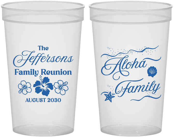 Custom Family Reunion 22 oz Translucent Cups - Hawaii | 160032