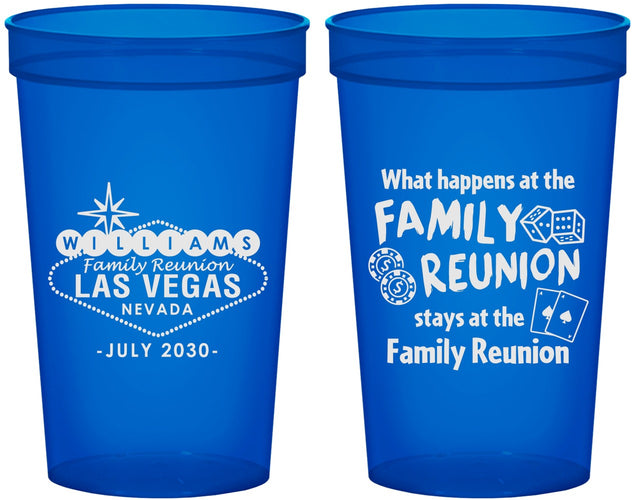 Custom Family Reunion 22 oz Translucent Cups - Las Vegas | 160038