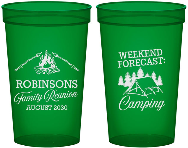 Custom Family Reunion 22 oz Translucent Cups - Camping | 160044