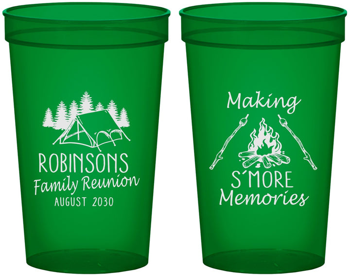 Custom Family Reunion 22 oz Translucent Cups - Camping | 160046