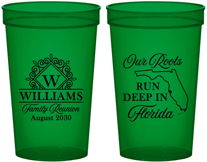 Custom Family Reunion 22 oz Translucent Cups - Florida | 160057